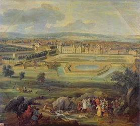 Veduta del Palazzo di Fontainebleau dal Parterre del Tevere